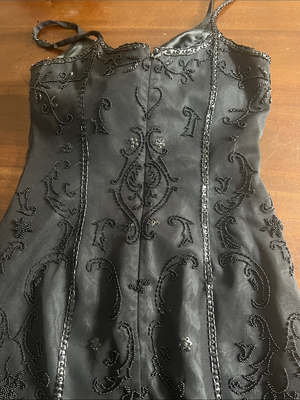 Laundry By Shelli Segal Black Beaded Mini Dress - Picture 4 of 6